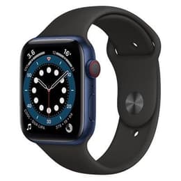 Apple Watch Series 6 (2020) GPS + Cellular 44 mm - Aluminium Blue - Sport band Black