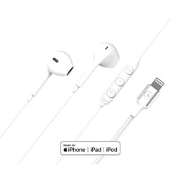 Ecouteurs Renforcés Lightning Télécommande/Micro Bouton Blanc + Garantie à vie Force Play Noise-Cancelling Bluetooth Earphones - White