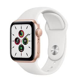 Apple Watch Series SE 1 (2022) GPS + Cellular 40 mm - Aluminium Gold - Sport band White