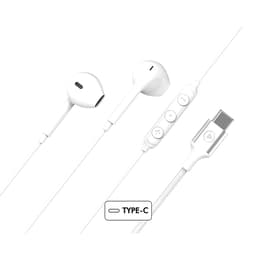 Ecouteurs Renforcé USB C Télécommande/Micro Bouton Blanc + Garantie à vie Force Play Earbud Bluetooth Earphones - White