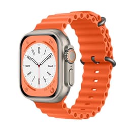 Apple Watch Ultra (2022) GPS + Cellular 49 mm - Titanium Natural Titanium - Ocean band Orange