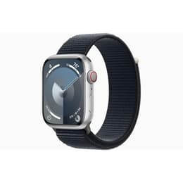 Apple Watch Series 9 (2023) GPS + Cellular 45 mm - Aluminium Silver - Sport loop Black