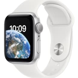 Apple Watch Series SE 2 (2022) GPS 44 mm - Aluminium Silver - Sport band White