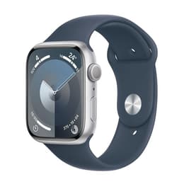 Apple Watch Series 9 (2023) GPS + Cellular 45 mm - Aluminium Silver - Sport band Blue