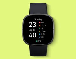 Picture of a Fitbit Versa 3 smartwatch