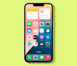 iPhone 14 showing the home screen.